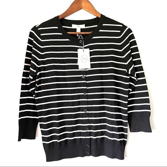 NWT 1901 Women’s Crew Striped Cardigan Size S - Picture 3 of 6